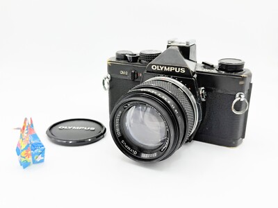 Fully Works! **Exc+5** Olympus OM-2 Black + G.Zuiko Auto-S 50mm f/1.4 From Japan