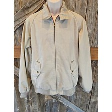 Vintage English Squire khaki full zip mechanic jacket size 42 extra long XL -