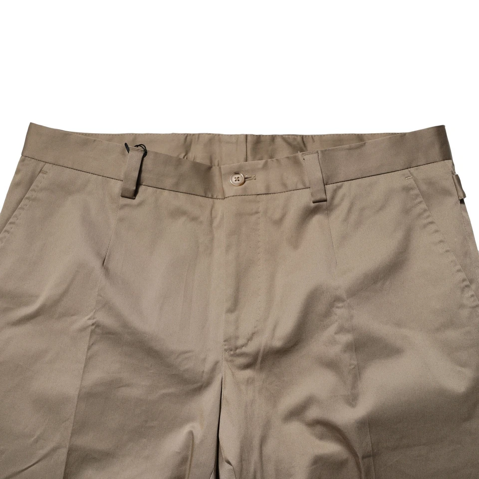 DOLCE & GABBANA Pantalones Marrón Algodón Cónico Hombres Pantalones Formales IT50/W36/L 570usd Foto 4 de 4