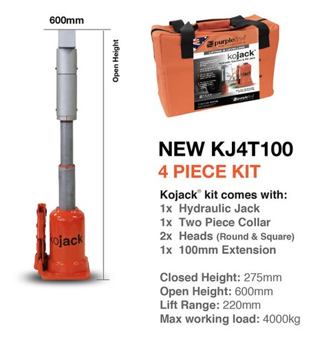 Purpleline KOJACK 4000KG Caravan Jack High Lift Kit KJ4THL100 - Picture 2 of 3