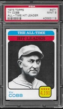 1973 Topps Baseball #471 All-Time Hit Leader Ty Cobb PSA 9 MINT (only 2 higher)