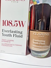 Clarins Everlasting Youth Fluid Foundation 108.5W, 1oz / 30ml NIB