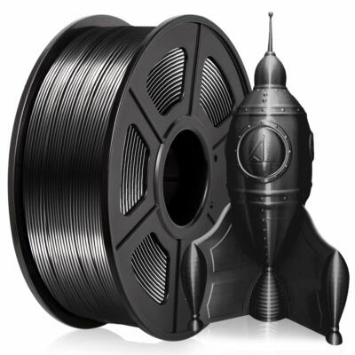 PLA Silk Black Filament 3D Printer Filament LBS Spool