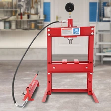 Hydraulic Shop Press 10 Ton w/ Press Plates H-Frame Benchtop Press Stand Adjust