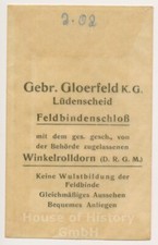 142558: WORECZEK SPRZEDAŻOWY na zamek opaskowy polowy, producent: Gebr. Gloerfeld K.G.