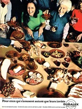 Advertising 03 24 1973 Duralex St Gobain table art undine vermilion