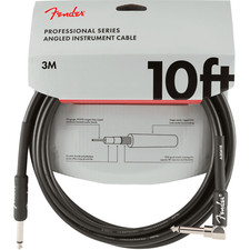 Fender 3M (10') Professional Series Instrument Cable -  Straight/Angle, Black