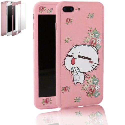 Funda rígida delgada a prueba de golpes para Apple iPhone 7 7 Plus híbrida 360° + vidrio templado - Imagen 57 de 60