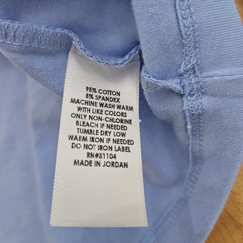 Kim Rogers Womens Stretch Blue Tee Cotton Scoop Neck Top Sz M - Picture 12 of 16
