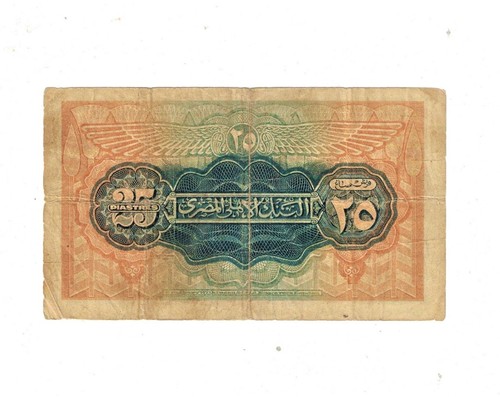 EGYPT 1940 25 PIASTRES P10b SINGED BY COOK - Picture 2 of 2