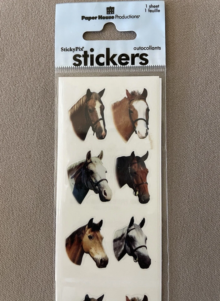 1 Hoja de Tres Juegos de Pegatinas “Caballos”, Incluye 18 Pegatinas, Nuevas en Paquete Foto 3 de 3