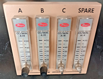 Dwyer RMA-7-SSV Air Flow Meter, Range: 5-50 SCFH, Pressure: 100psi Max, 1/8'' NPT