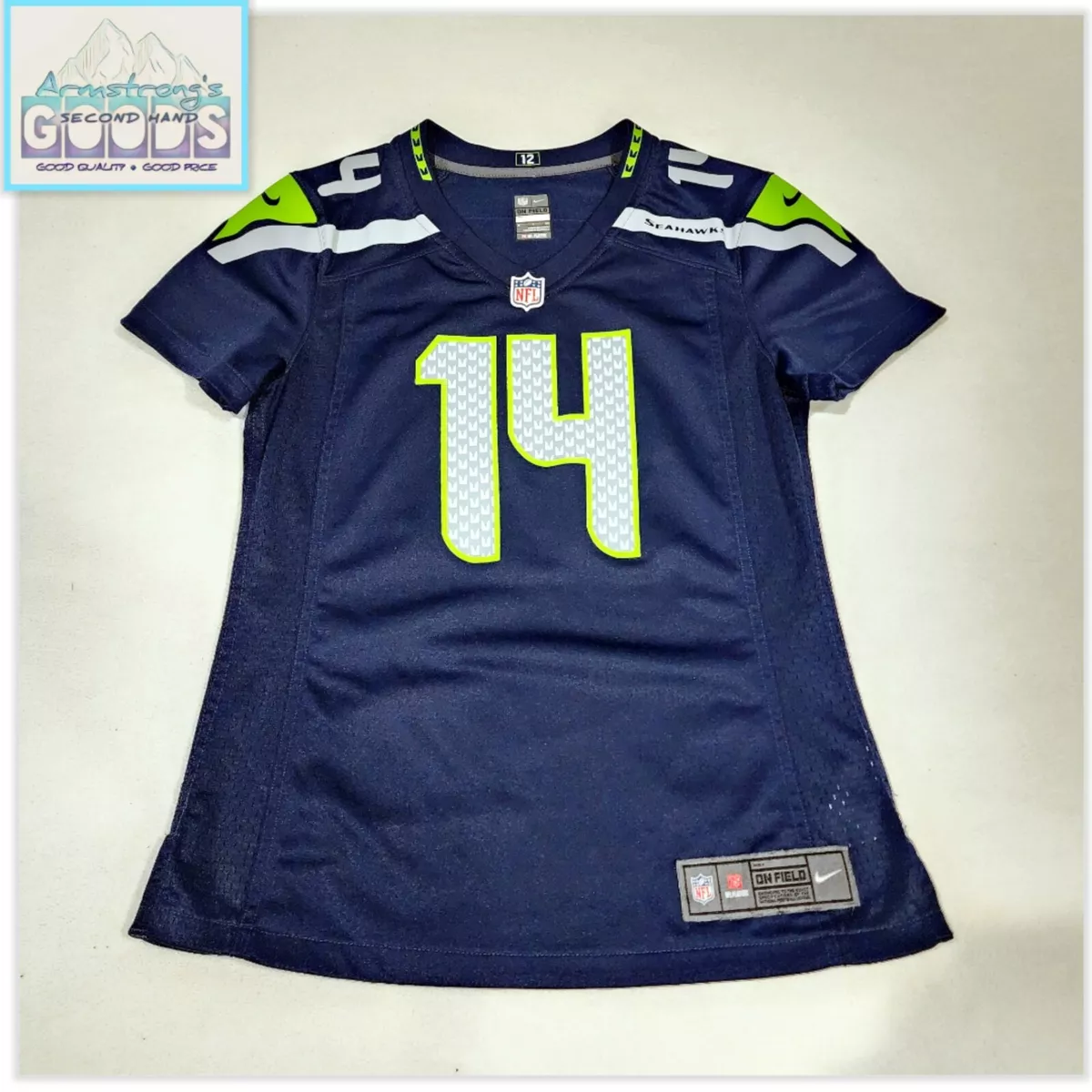 Nike On Field DK Metcalf #14 Seattle Seahawks Jersey Blue Women&