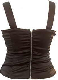 Elise Tiess Anne Corset Black Top with Boning and Lining, Available in M