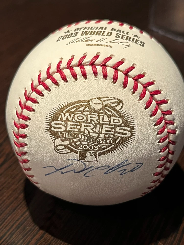 Miguel Cabrera Signed Autographed 2003 World Series Baseball PSA DNA COA w/Cube - Image 2 of 4