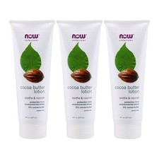 3 lociones de manteca de cacao NOW 8 fl oz