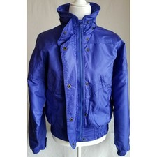 Nordica Vintage Short Ski Jacket Coat Womens Blue Size 8 Pockets Hong Kong