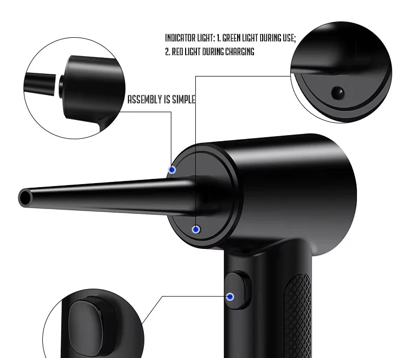 Powerful Cordless Air Duster 51000RPM – Deep Clean for PC, Keyboard & Electronic - Image 3 of 4