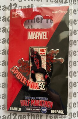 Disney Pin DLR 2017 Marvel Avengers 1/2 Marathon Spiderman 5K