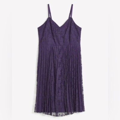 Addition Elle Lace Midi Dress with Pleated Skirt Size 24 NWT Wedding Guest