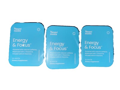 Neuro Mints Energy & Focus 12 Pack X3 | eBay