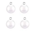 150PCS Round Imitated Faux Pearl Buttons Charms W/Metal Shank for Jewelry Make