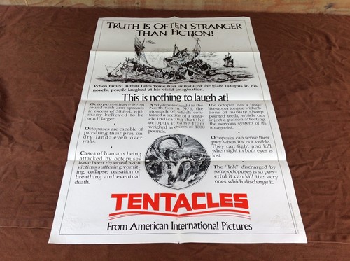 1977 Tentacles Original Movie House Full Sheet Poster 