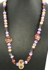 Handmade Boho Necklace Lampwork Glass Focal and Smaller Beads Crow Beads