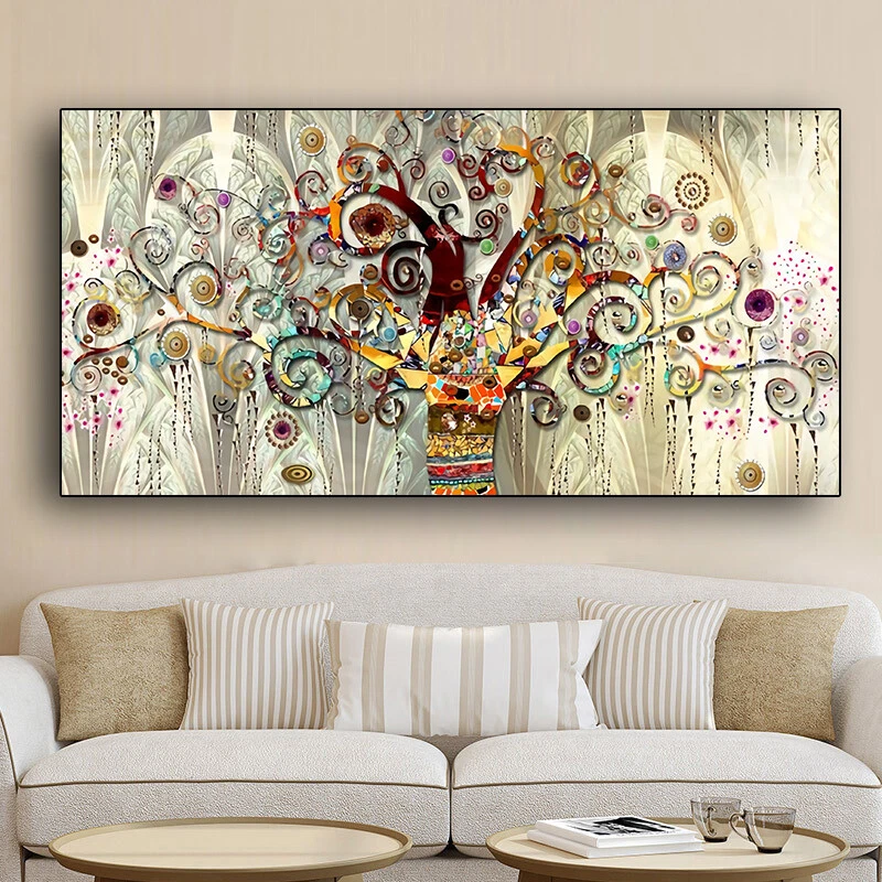 Tree of Life By Gustav Klimt Landscape Canvas Painting Poster And Print Wall Art - Image 3 of 4