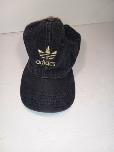 Adidas Hat Black Denim Jean Gold 