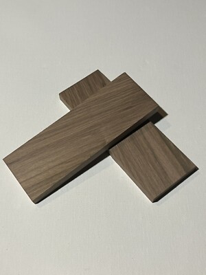 2 Piece Walnut Knife Handle Scales Lumber Blank Bookmatched 130x46x9mm #48