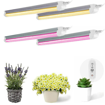 40W 4FT T8 LED Grow Light Full Spectrum Indoor Plant Grow Lighting Seed ...