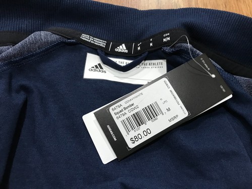 MENS MEDIUM - NEW Mens Adidas Squad Bomber Climalite Zip Track Jacket - Picture 14 of 14