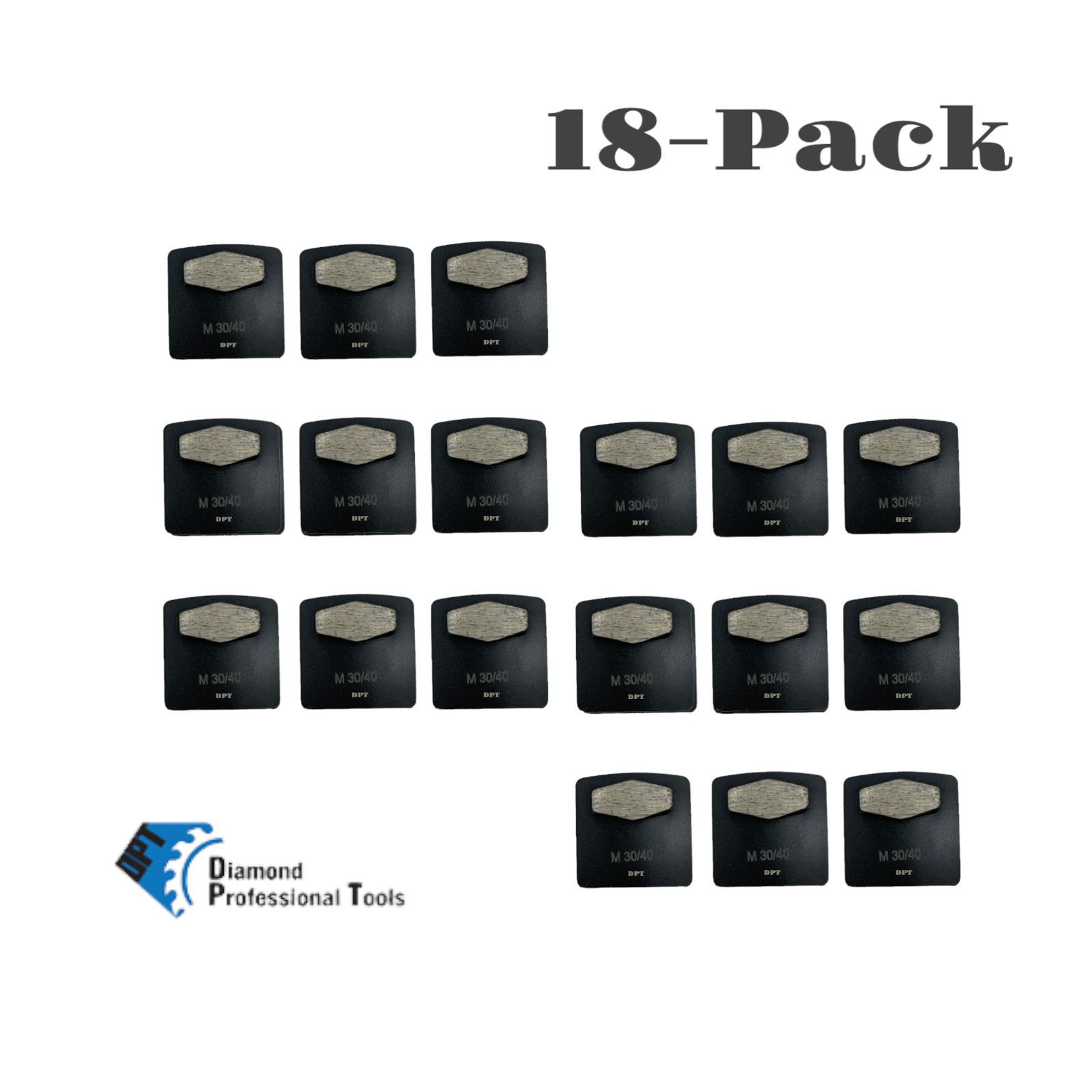 18 Pack for Husqvarna Grinders Diamond Grinding Discs Medium Concrete 30 Grit