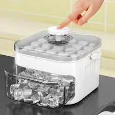 Ice Maker 50-Cube with Easy Press Cap Double Layer Ice Cube Maker Refrigerator