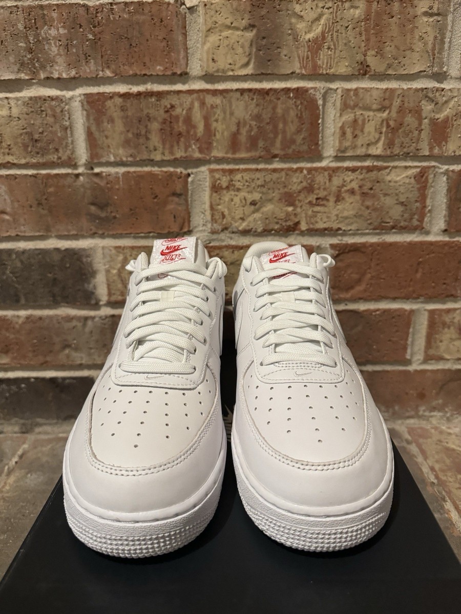 New 10 Nike Air Force 1 '07 LX Low Red Rose White Bag CU6312-100