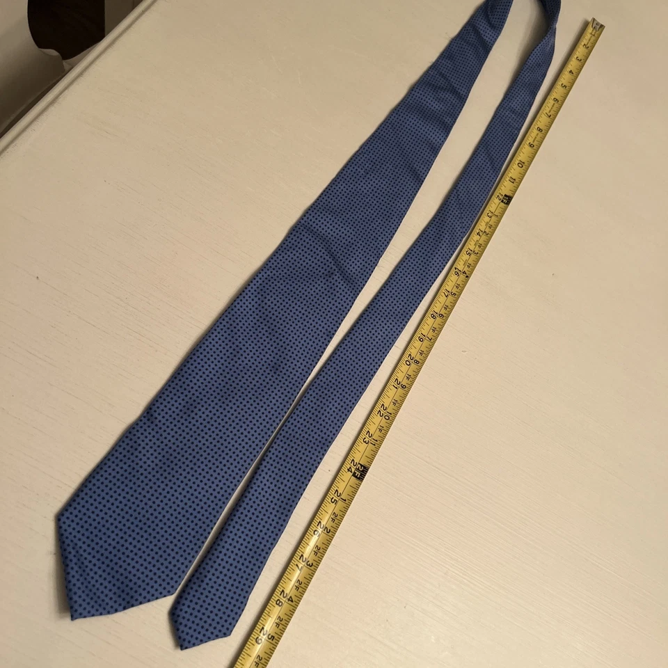 CORBATA HOMBRE MATTEO FERRETTI 100% SEDA, AZUL, MADE IN ITALY Foto 3 de 4