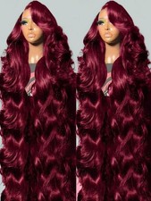99J Burgundy 13x4 HD Lace Front Wig 200 Body Wave Human Hair