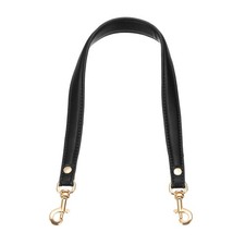 22.8" Leather Purse Strap, Purse Handle Replacement, Black/Light Gold