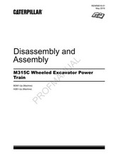 Caterpillar M315C Wheeled Excavator Power Train Disass Assembly Service Manual