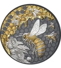 2026 Niue HONEY BEE and Hive 5 oz Silver GILDED BLACK PROOF BOX COA MINTAGE 350