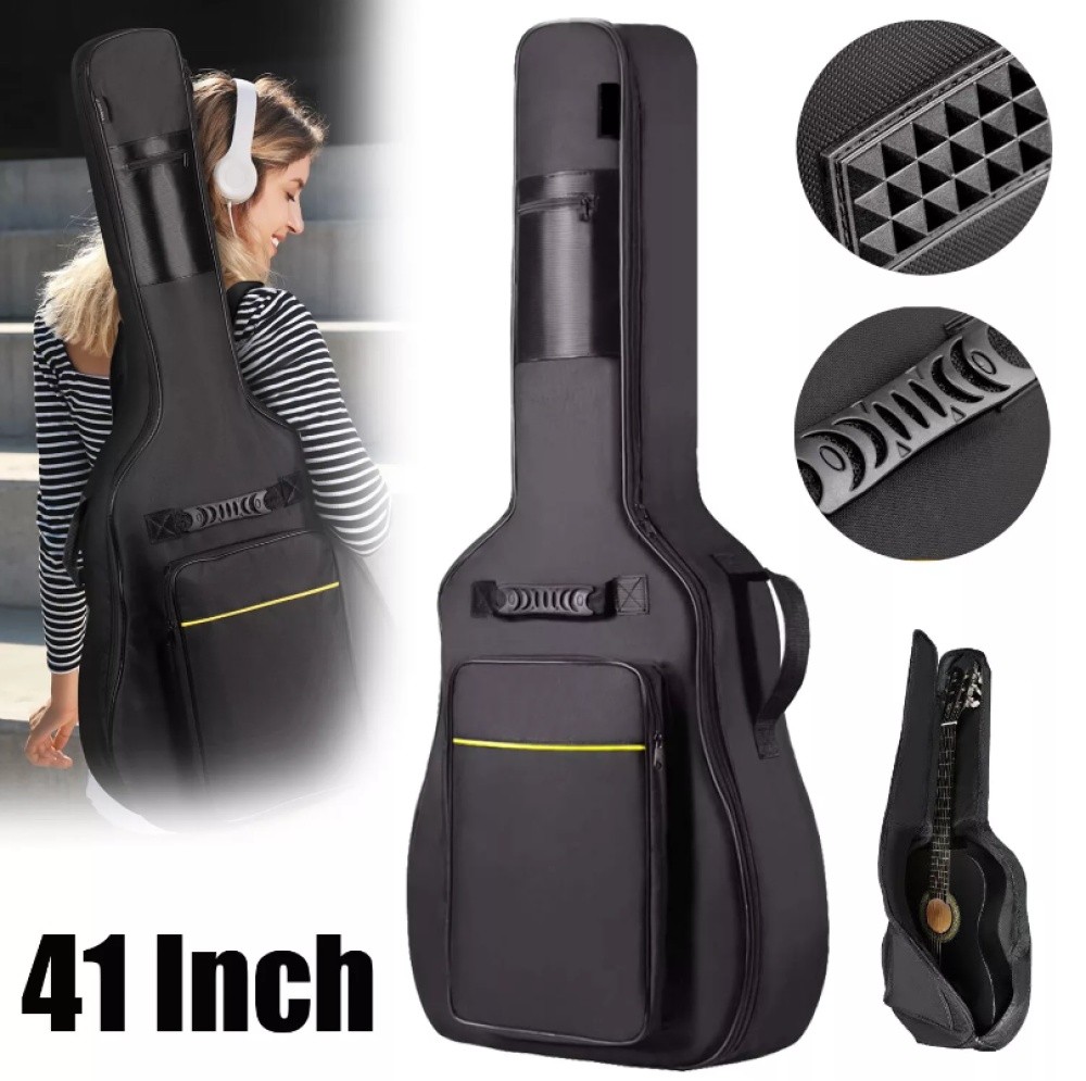 Borsa per chitarra impermeabile borsa per chitarra da concerto custodia protettiva zaino 40" - 41" foto 2