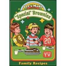 STEVEN RHODES LET'S MAKE SPECIAL BROWNIES FAMILY RECIPES MAGNET 2.5” X 3.5” NEW