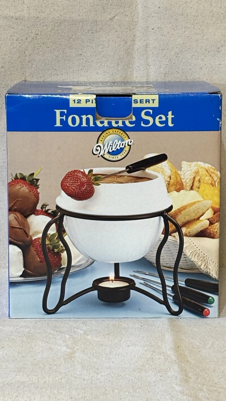 Fondue Set 12 Pieces Stainless Steel Fondue Pot Set with Stand