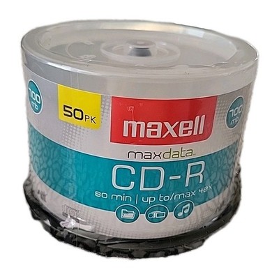 MAXELL MaxData CD-R  Music 80min/48x Recordable Discs Brand New Sealed