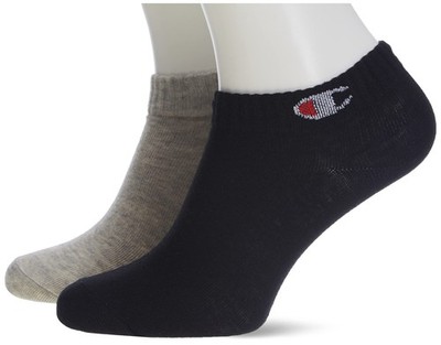 Füßlinge Champion Unisex 6PP 39-42 EU Hellgrau Meliert Weiß Schwarz 6er Pack