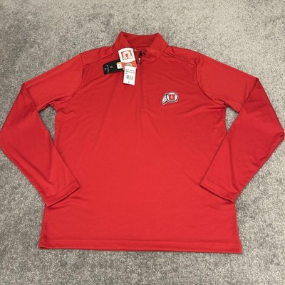 Utah Utes Mens Shirt Medium Tribute Pullover Long Sleeve Lightweight NEW