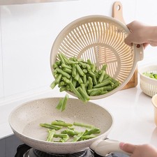 Fruits Vegetables Washing Basket Round Double Layer Kitchen Strainer Coland HEN