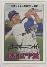 2016 Topps Heritage High Number Gum Damage Back Juan Lagares #502 0s55