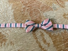 Baby Boys Janie Jack Pink Stripe Bow Tie